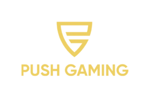 Push Gaming logo en overzicht van populaire online slots.